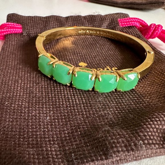 Kate Spade Gold and Green Gemstone Bracelet - Picture 1 of 8